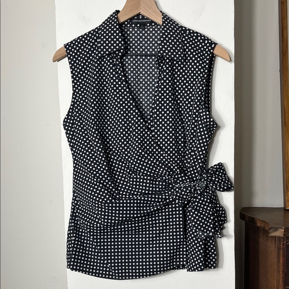 express design studio Tops - Black and White Polka Dot Blouse